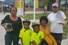 A local family enjoying our second bicycle safety rodeo.