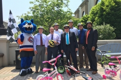 Group of participants from the Heads Up For Safety trike race in Bridgeport.