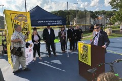 Keith Trantolo addressing the Waterbury community